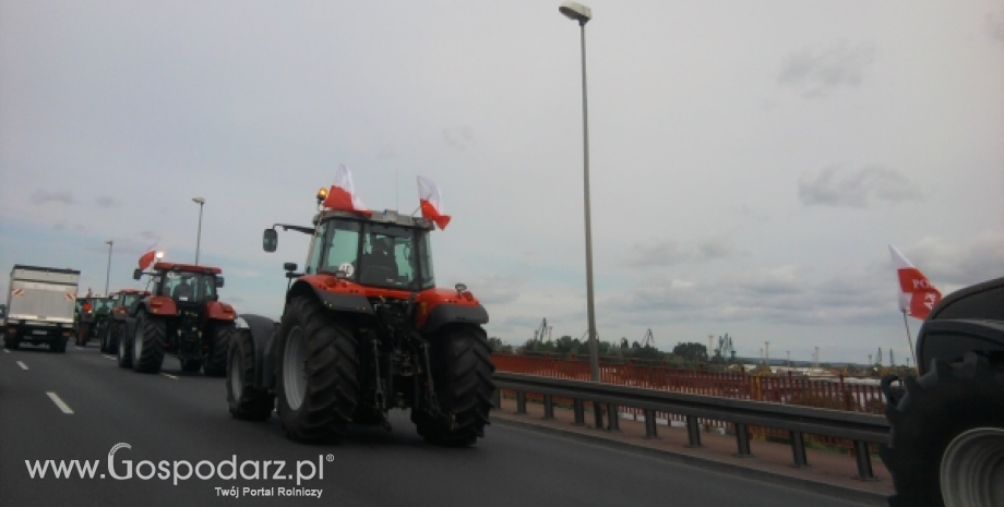 Rolnicy w Szczecinie kontynuują protest