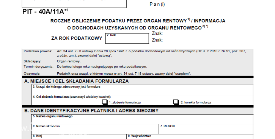 Kasa Rolniczego Ubezpieczenia Społecznego rozpoczęła wysyłanie deklaracji podatkowych PIT do świadczeniobiorców