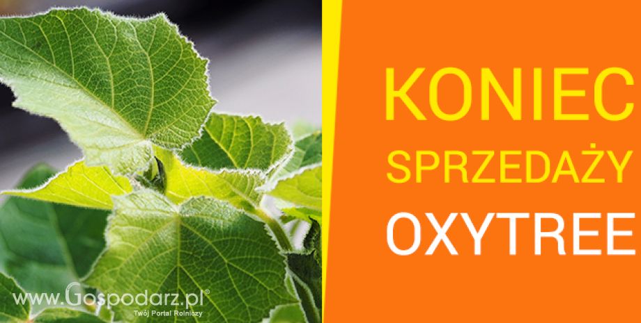 Koniec sprzedaży Oxytree!