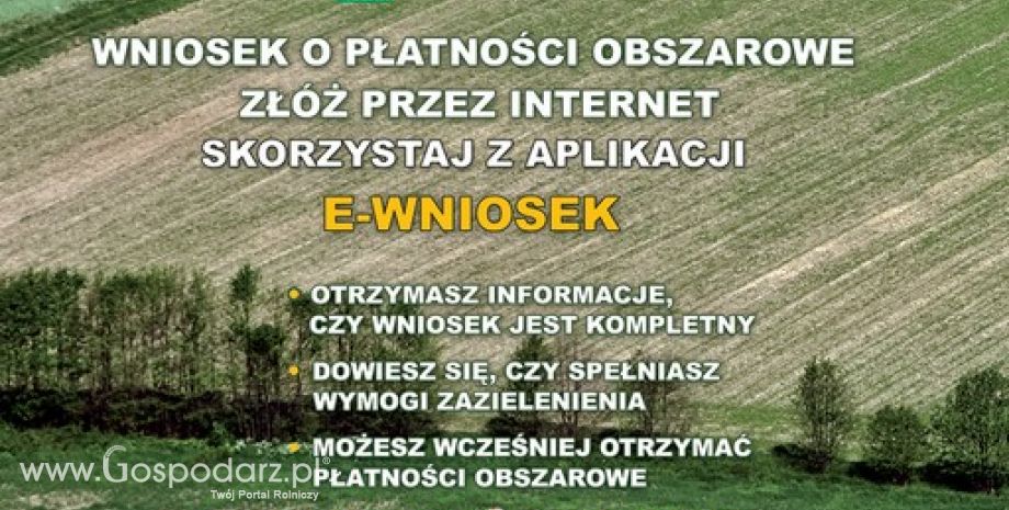 Dopłaty bezpośrednie - 934 tys. wniosków o przyznanie płatności obszarowych złożonych w ARiMR